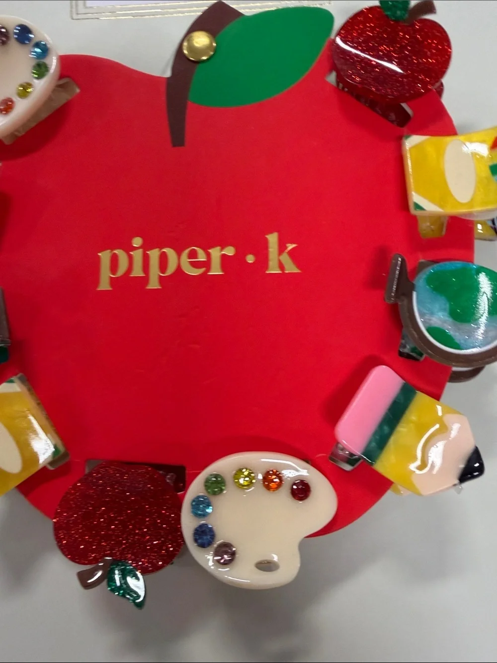 ✏️🍎 Piper K School Teacher Back to School mini hair claw clips set of 10